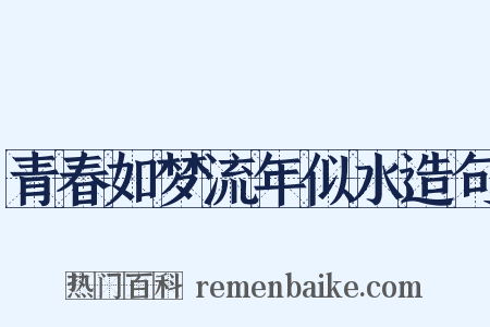 青春如梦流年似水造句是什么意思的图片